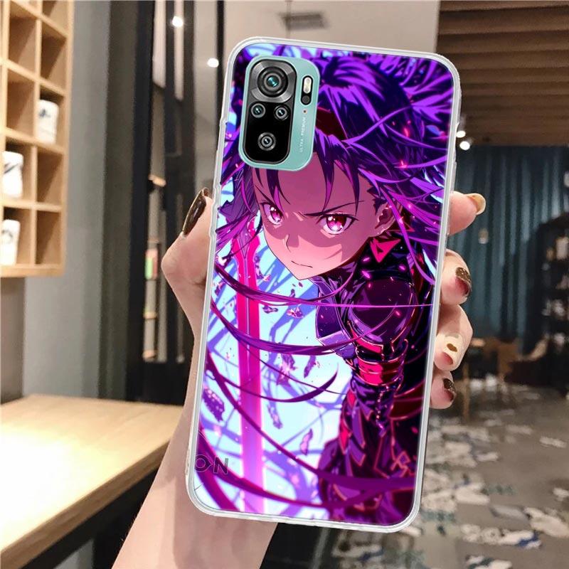 Аниме Sword Art Online SAO Мягкий чехол для телефона для Xiaomi Redmi Note 14 14S 13 12S 12 11S 11 11E Pro Plus 11T 10S 10 9S 5G Рисунок C
