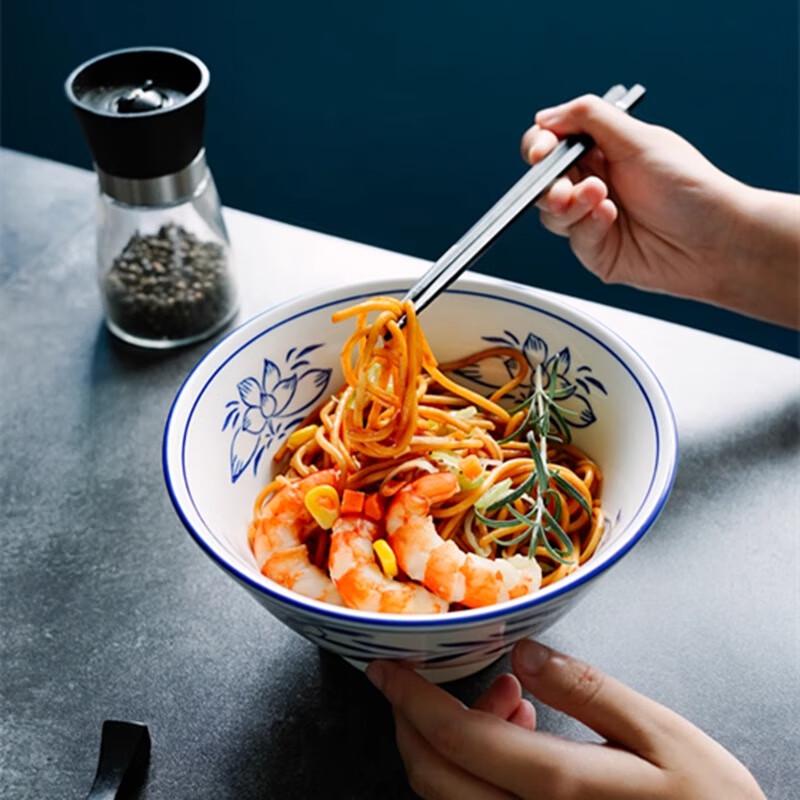 Traditional Chinese Ceramic Large Noodle Bowl