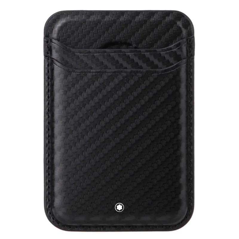 Премиальный Бизнесный Чехол-Кошелек Sle из Углеродного Волокна и Кожи с Сильным Магнитным Держателем для Карт для Magsafe Для IPhone 17 Pro Max Для Samsung Кошелек с Двумя Слотами для Карт