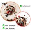 Seasonal Window Decorations Muscle Santa Claus Break Through Wall Christmas Decal, 3D Cracked Brick Gift for Friends Self?Adhesive Sticker,