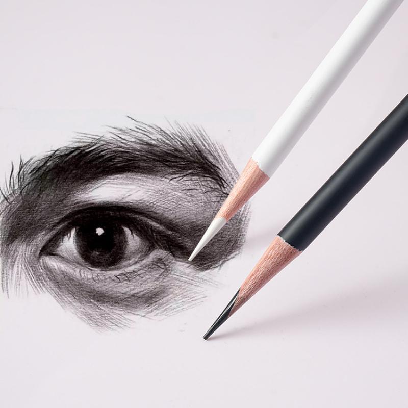6 шт./компл. черно-белый угольный карандаш для эскизов, стандартный карандаш для эскизов, набор карандашей для рисования, принадлежности для художественной живописи