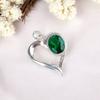 Хромовый диопсид драгоценный камень 925 стерлинговое серебро ювелирные изделия ручной работы подвеска в форме сердца CP-5-1