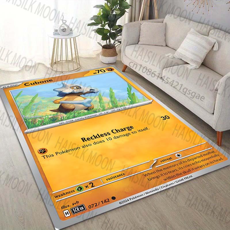 1PC Pokémon Cubone Printing Carpet for Living Room Bedroom Kid's Room Home Decor Area Rug Sofa Cloakroom Play Mat for Gifts