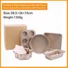 Nonstick Cake Baking Kit, Carbon Steel Cake Mould Pizza Tray Toast Mold for Home Baking