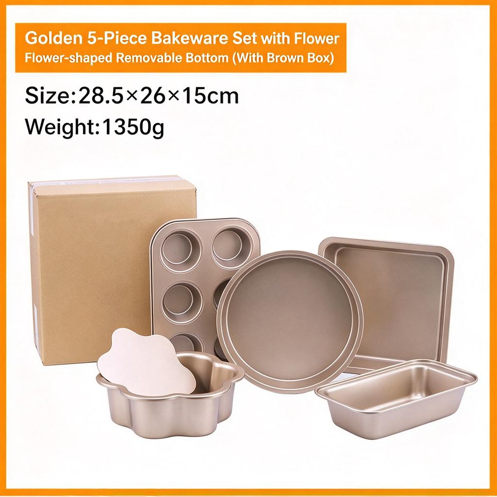 Nonstick Cake Baking Kit, Carbon Steel Cake Mould Pizza Tray Toast Mold for Home Baking
