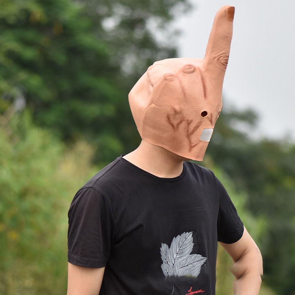 Vertical Middle Finger Despise Mask Give The Finger Spoof Headgear Props  Carnivals