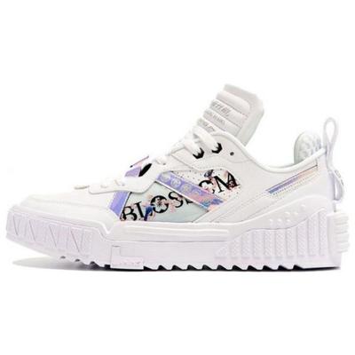 Li Ning 001 Unblock Sakura Limited прочные дышащие низкие кроссовки для скейтбординга женские белые AGCR346-1