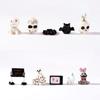 Mini Halloween Miniature Figurine Spider Bat Candle Skull Cartoon Scary Rabbit Statue Micro Landscape Pranky Prop