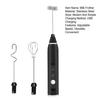 Electric Milk Frother USB Rechargeable Handheld Foam Maker for Coffee Latte Stainless Steel Egg Whisk for Paint Powder