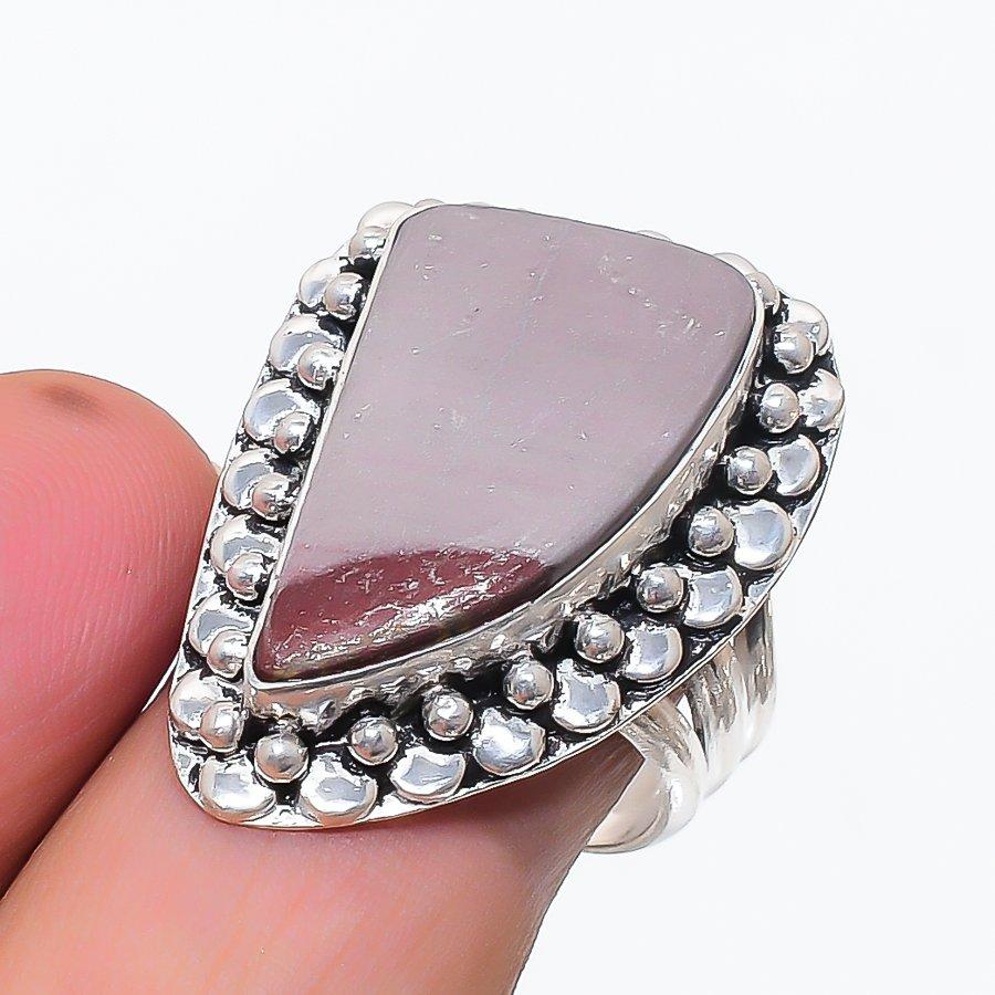 Natural Noreena Jasper Gemstone 925 Sterling Silver Jewelry Ring Size 9 j8a62