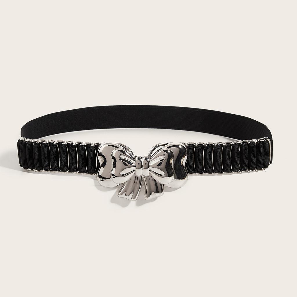 Metallic Waist Ladies Belt With Snap Button Closure For Dresses And Casual Wear