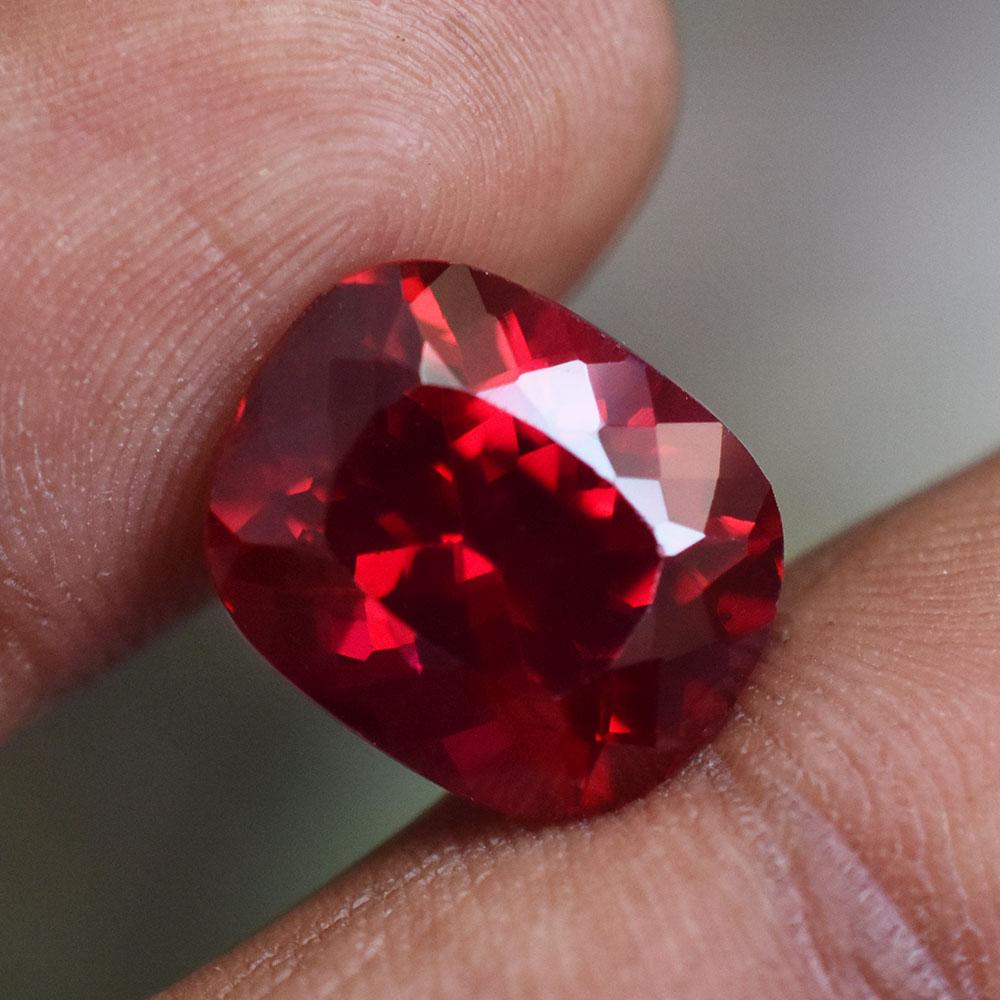 10 Ct EXQUISITE Cushion Cut Natural Red Ruby Loose Gemstone