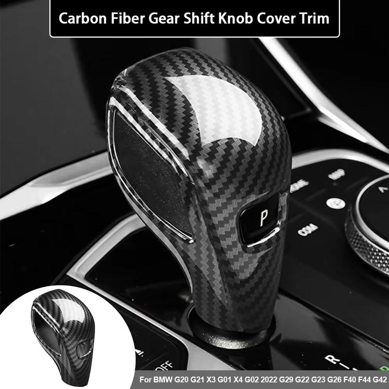 Carbon Fiber Gear Shift Knob Cover Trim for BMW G20 G21 X3 G01 X4 G02 2022 G29 G22 G23 G26 F40 F44 G42 Car Styling Accessories