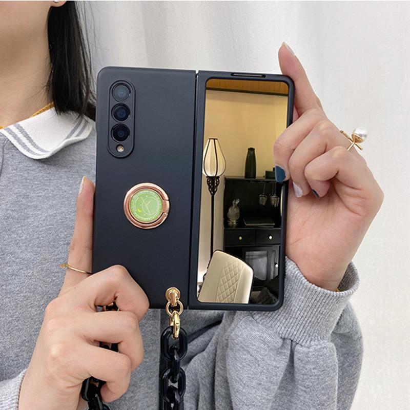 Роскошный чехол-шнур для браслета через плечо для Samsung Galaxy Z Fold 3 Z Fold 2 5g W21, чехол-держатель с кольцом, Funda Galaxy Z Fold 4 Capa