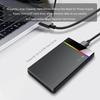 2,5-дюймовый корпус для мобильного жесткого диска RGB без инструментов, SATA на USB 3.2, корпус для жесткого диска, 5 Гбит/с, для ноутбука, SSD, HDD