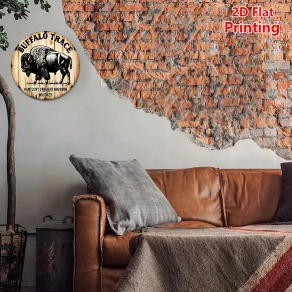 Ретро жестяная табличка Buffalo Bourbon Whiskey, Винтажный металлический плакат для бара, кафе, Рустикальное водостойкое настенное искусство, Декор для дома, Подарок для мужской комнаты