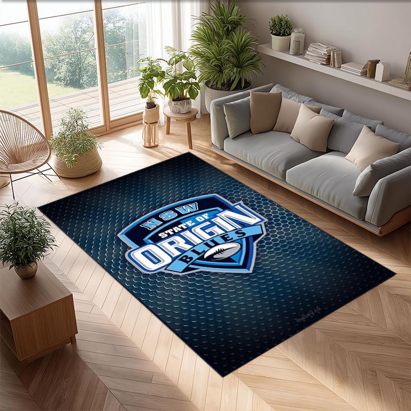 NSW Blues Crystal Velvet Carpet Soft Anti?Slip Floor Mat Comfortable Home Living Room Bedroom Decor Rug