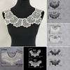 High Quality Black And White Embroidered Organza Front And Rear Leader Sewing Mesh Collar Lace Diy Decorative Accessories