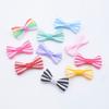 40Pcs 30*15mm Grosgrain Ribbon Bow Tie Appliques Scrapbooking DIY Sewing On Patches Home Decoration Accessories Ornament Supplies