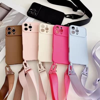 Противоударный силиконовый чехол-шнурок через плечо из ТПУ для iPhone17 16 15 14 13 Pro Max 12 11 Шнур Веревка Ожерелье Ремешок Мягкая крышка