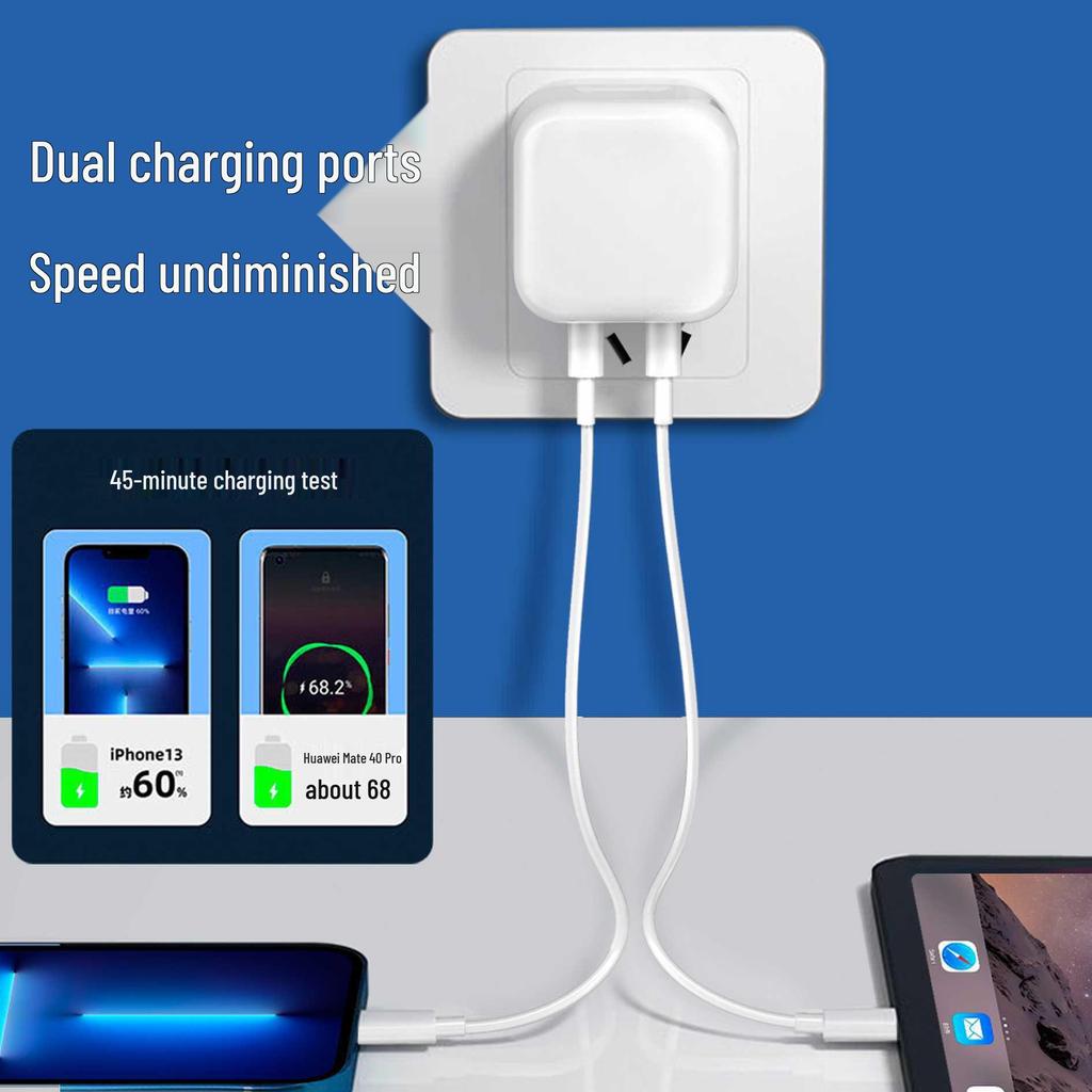 Складное зарядное устройство UK с двумя портами PD35W A+C для телефонов Apple
