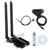 Network Card Desktop Dual Band Adapter with 8DB Antenna Extension Cable AX3000 PCIE