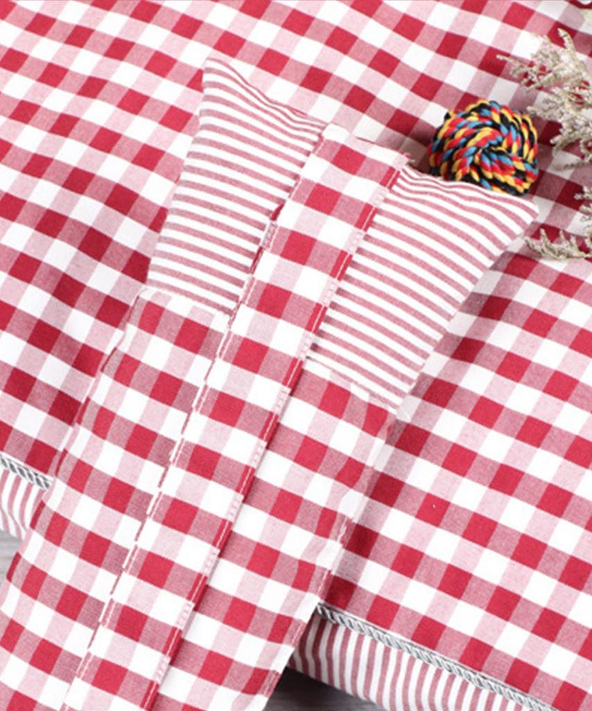 Fluffy Pet Square for Dogs and Pet Pet Pillow Removable Pillow Cover Bed, Shape, Cats, All-Season Sofa, Cushion, Included, (Small, Red)