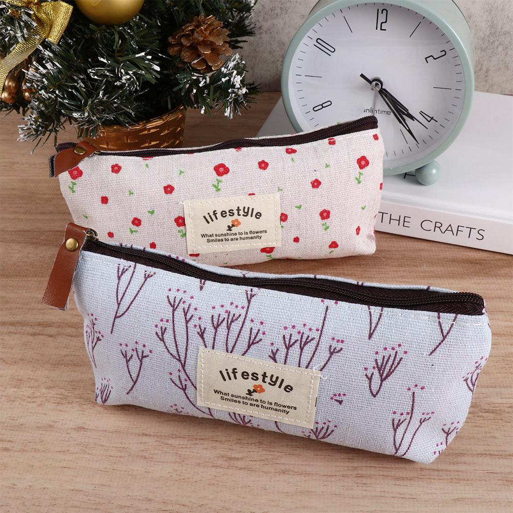 Stationery Lovely for Girl Fabric Makeup Bag Student Pencil Bag Pen Bags Pencil Case Zipper Pouch