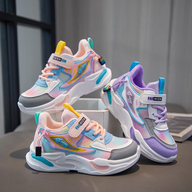 Men's and women's spring and autumn sports shoes, big children's anti slip children's winter new girls' mesh shoes