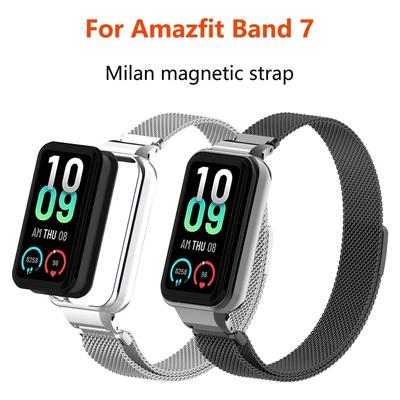 Подходит для Amazfit Band 7, магнитный ремешок, ремешок из нержавеющей стали, сменный ремешок Amazfit Band 7