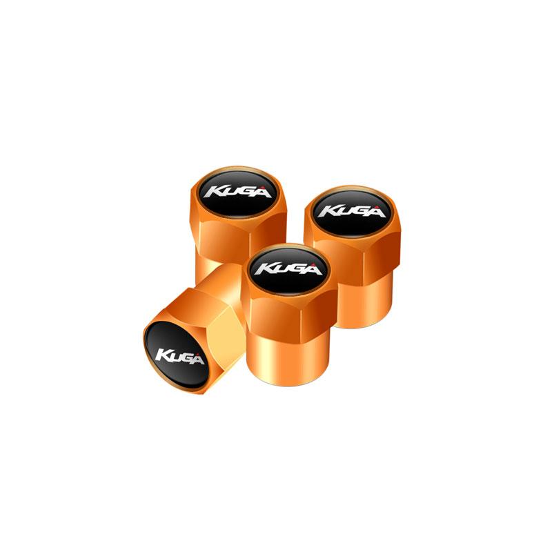 4Pcs/Set Car Kuga Letter Emblem Wheel Tires Valve Caps Metal Tyre Dust Proof Covers Decoration Accessories