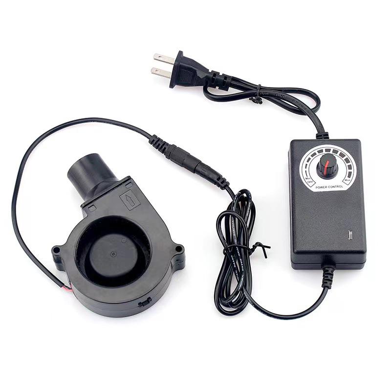 7530 9733 Вентилятор с регулятором мощности и переменной скоростью Вентилятор для барбекю Воздуходувка Гриль для пикника Дровяная печь Регулируемая система приготовления пищи