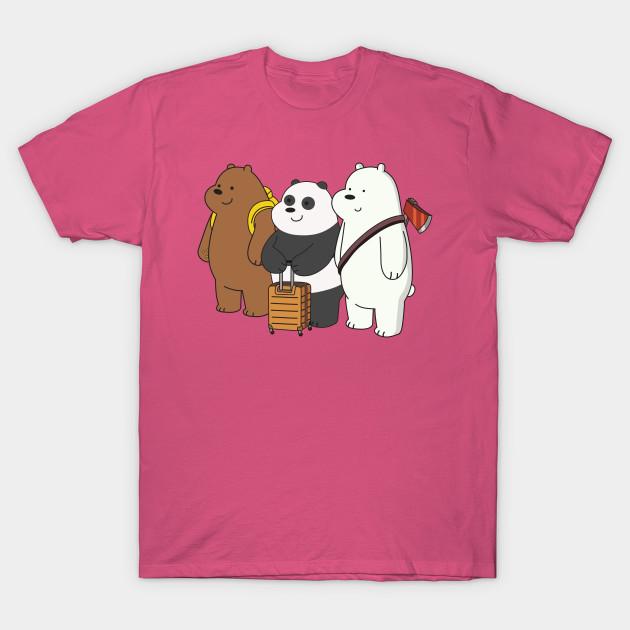We Bare Bears Art Women T-Shirts Cotton Short Sleeve O Neck Lady Tshirt Clothing Personality Tee