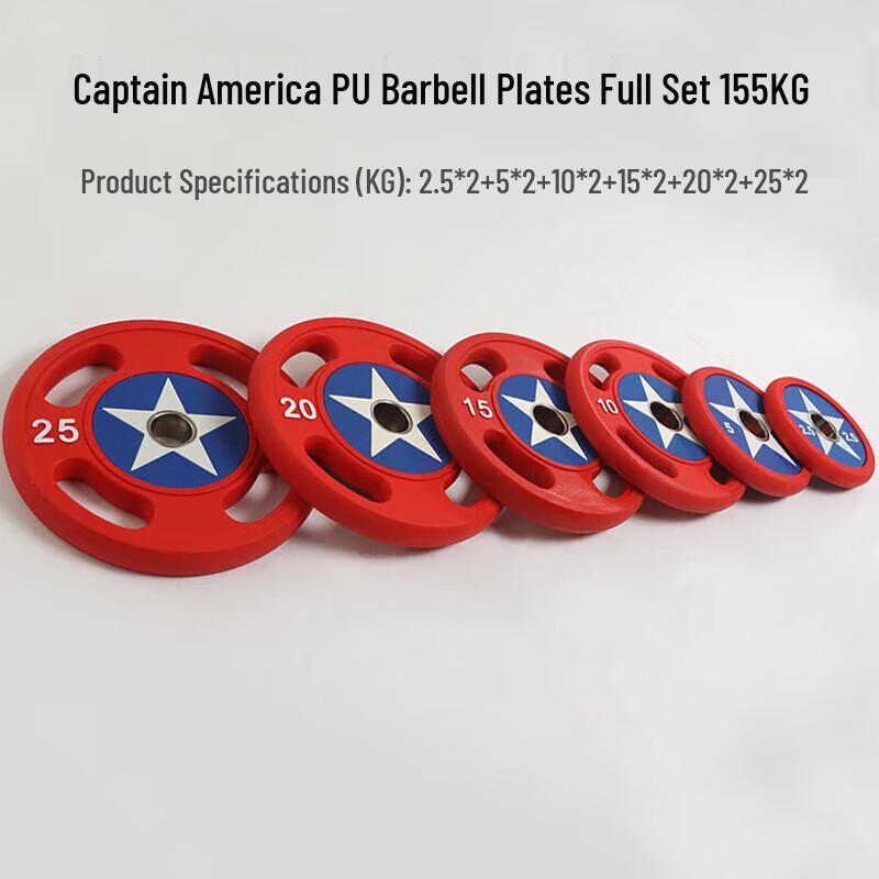 Yimai Captain America Barbell Plate Set