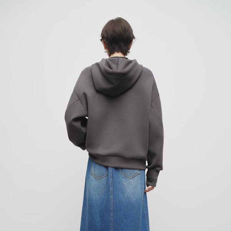 broadcast Women's Sequin Embroidered Hooded Sweatshirt