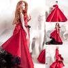 Red Lace Wedding Dresses Luxury Party Clothes  For 30cm Supermodel Doll/for 1/6 BJD Dolls