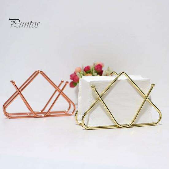 Железный держатель для бумажных полотенец Треугольная форма Нержавеющая сталь Большая емкость Полированная без деформации Бар Офисный кухонный стол Держатель для салфеток Диспенсер для салфеток