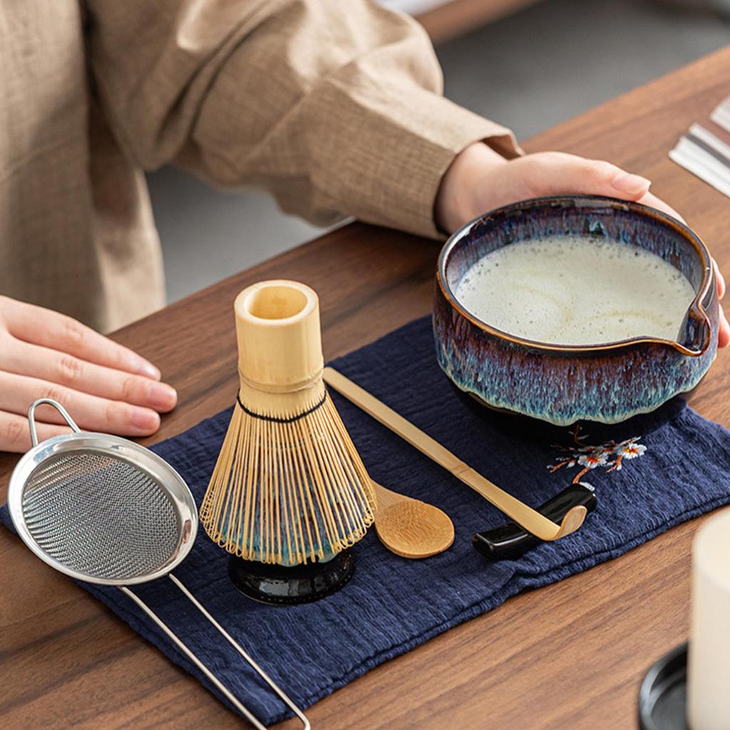 Набор чаша для матча и венчик  Многоразовый набор для чайной церемонии Набор для приготовления японского чая матча кухонная утварь для домашней релаксации