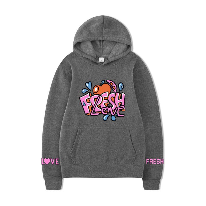 Осень Зима Принт Буквы Мужское Худи Y2K Одежда Винтажная Мода Оверсайз Повседневные Унисекс Пуловеры с Длинным Рукавом