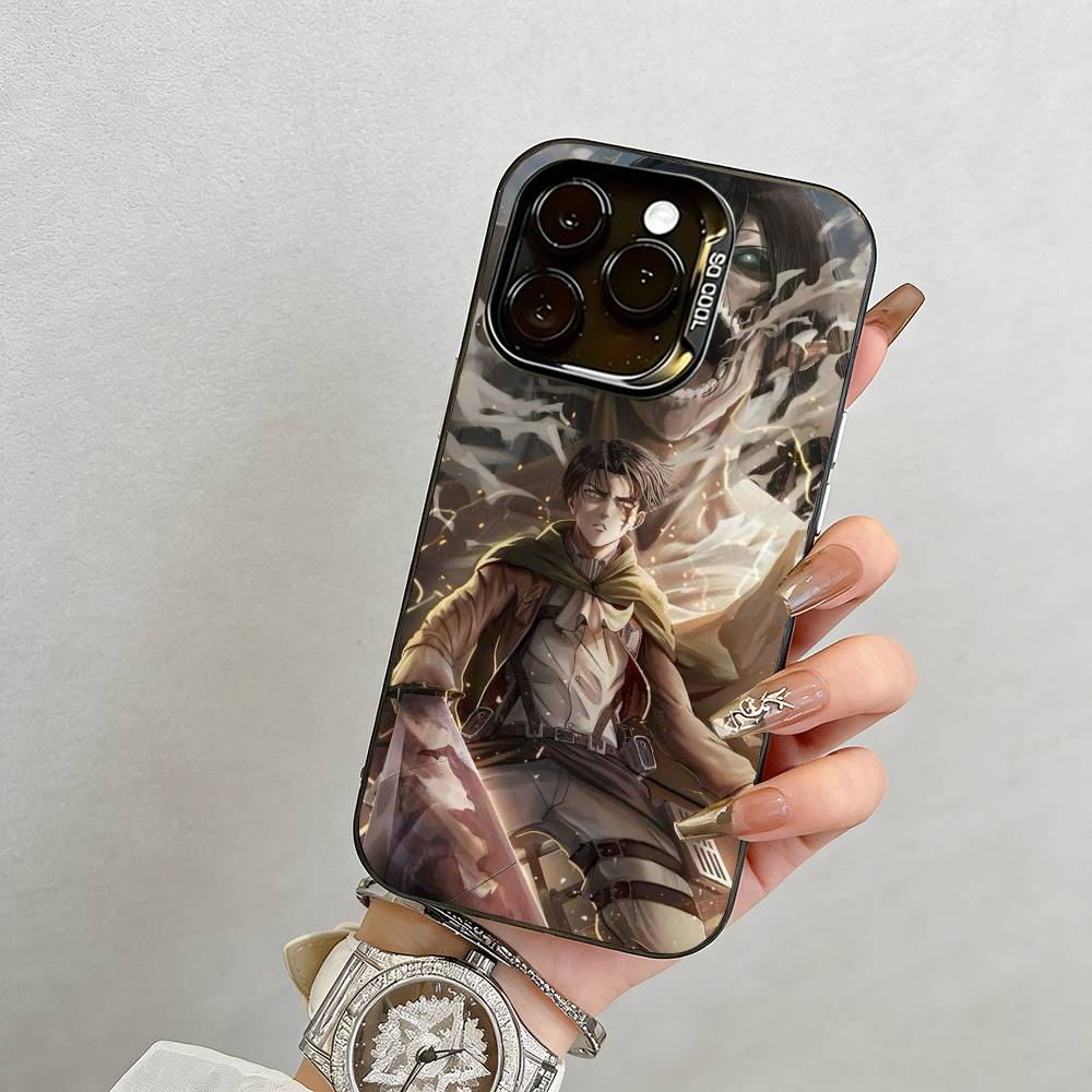 Чехол для телефона Атака Титанов Для iPhone 17,16,15,14,13,12,11 Plus,Pro Max,XS,Разноцветный Серебристый Черный Чехол