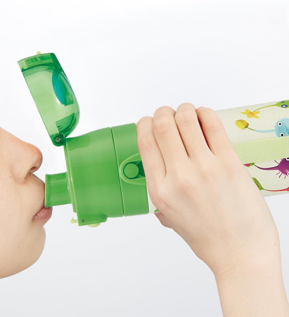 Skater Water Direct Pikmin for Boys and Stainless Sports Water Children's Bottle, Drinking, 470ml, Design, Girls, Insulated, Steel, Lightweight,