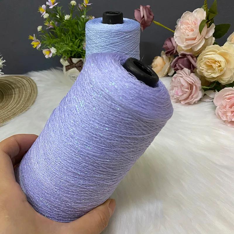 250 г Красивая блестящая льняная пряжа золотого и серебряного цвета для ручного вязания крючком, тонкая швейная нить для летнего кардигана, накидки