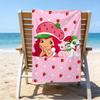 Straw-berry Friends Quick-Dry Microfiber Beach Towel Super Soft & Absorbent for Bath, Beach, Travel  Bath Time Accessory, Fan gifts