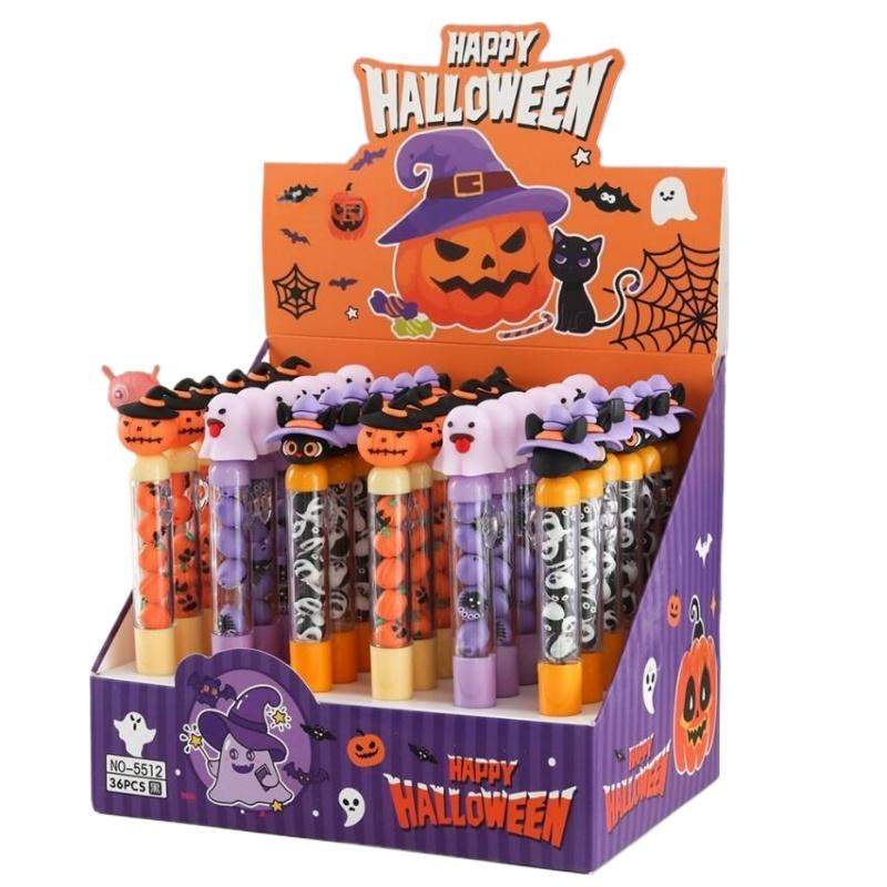 24pcs/lot Kawaii Halloween Ballpoint Pen Creative Black Ink Ball Pens Promotional Gifts School Writing Supplies