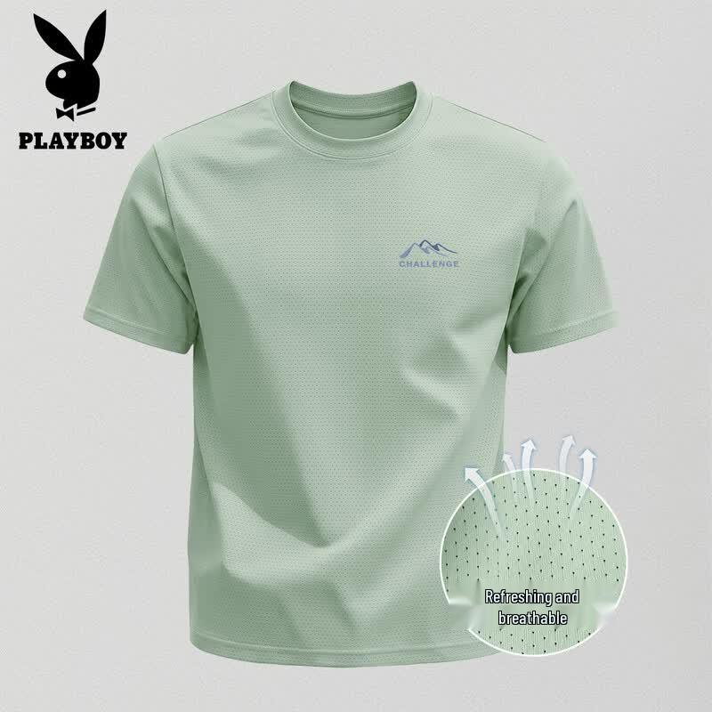PLAYBOY Мужская быстросохнущая футболка из ледяного шелка