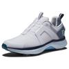 FootJoy Hyperflex BOA Golf 3E Men's Shoes, White/Blue, 26.5 Cm,