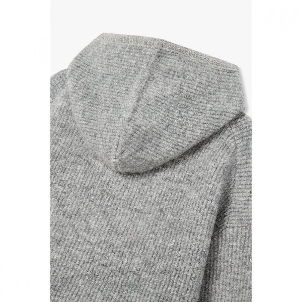 Voice Of Voices Loop Detail Hooded Knit Cardigan 7125450106