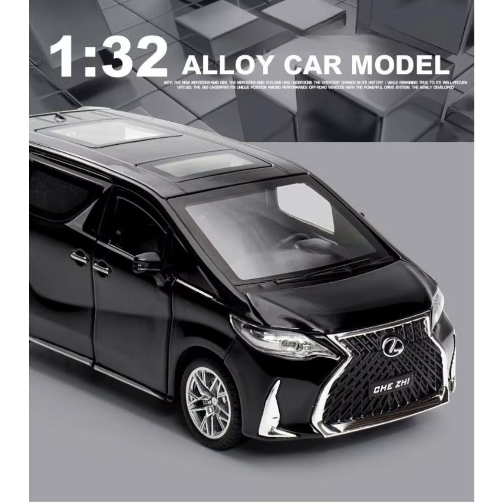 1/32 Lexus LM300h MPV игрушечный автомобиль литой металлический сплав фургон миниатюрный инерционный звук и свет коллекционная модель подарок для мальчиков