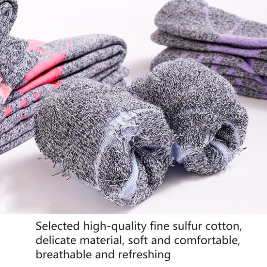 1 пара женских зимних лыжных носков, термоноски из хлопка с длинным паголенком, влагоотводящие, удобные, утолщенные, для занятий спортом на открытом воздухе