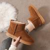 2024 New Women's Snow Boots Comfortable Warm Plush Ankle Boots Women Thickened Fluff Winter Ladies Shoes Flat Platform Shoes Boots Woman